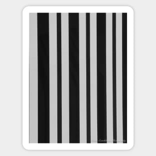 Black and white vertical stripes. Sticker